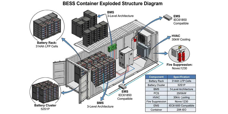 Grid-Connected BESS Containers for Substations: Design, Sizing and Value